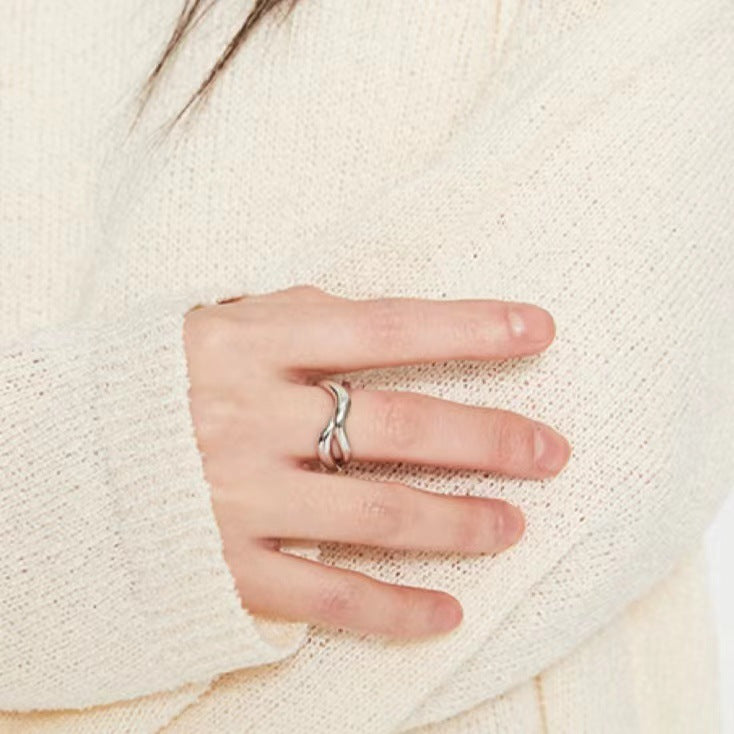BTS X JIMIN 'Face' Silver Twisted Ring