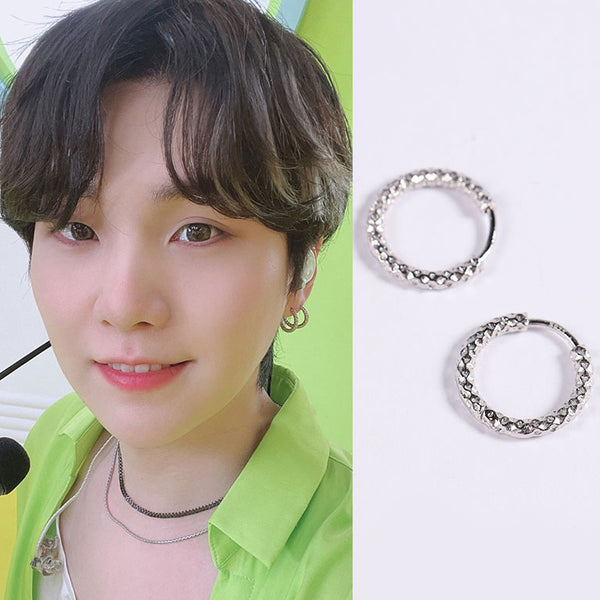 BTS X SUGA Hoop Earrings