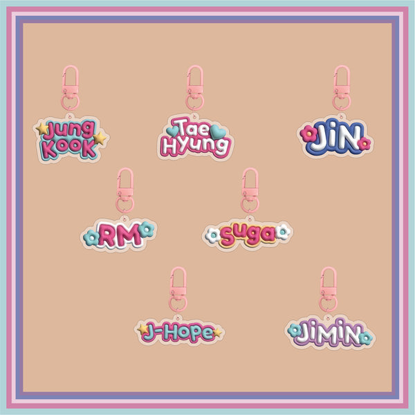 BTS Kawaii Bias Name Keychain