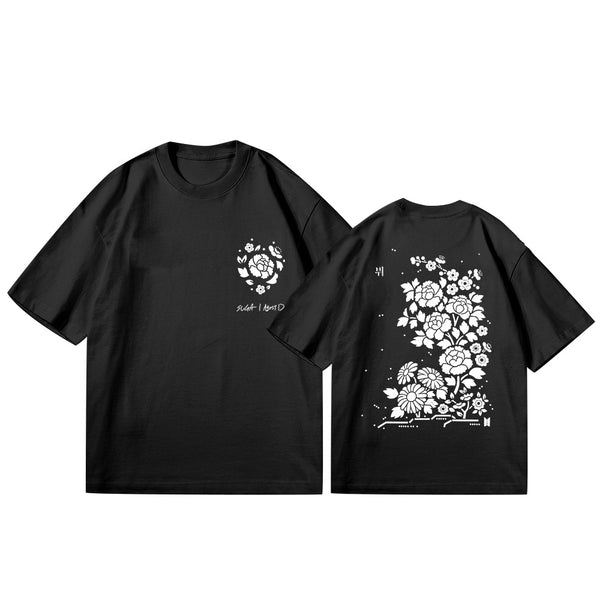 BTS X SUGA "AGUSTD" Floral Tee