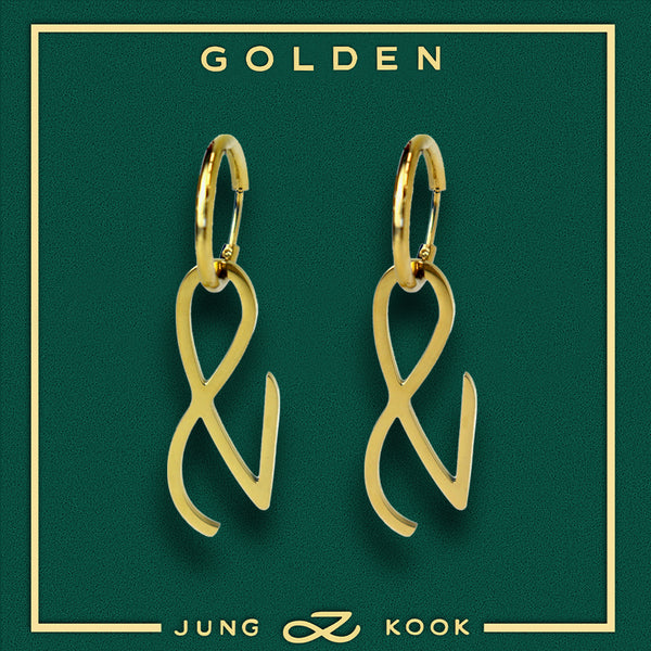 BTS X JUNGKOOK 'Golden' Logo Earrings